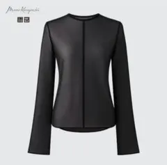 UNIQLO シアークルーネックTシャツ L ブラック