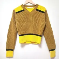UNIQLO　MARNI　ポップコーンニットVネックセーター　イエロー