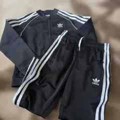 adidas ブラック セットアップ130