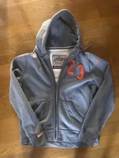 SUPERDRY フルジップ パーカー グレー