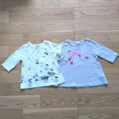 KP　花柄刺繍 ７分袖Tシャツ 2枚セット