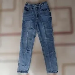 ハイウエスト デニムパンツ インディゴ