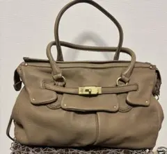 【Beaure/ヴュレ】 本革 ショルダーバッグ ハンドバッグ トートバッグ 茶