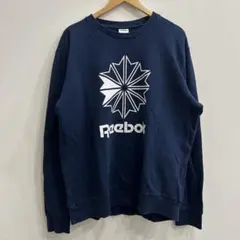 【R531】 Reebok スウェット トレーナー サイズ4XO ネイビー 紺
