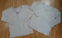 匿名配送130長袖女児肌着2枚セット女の子