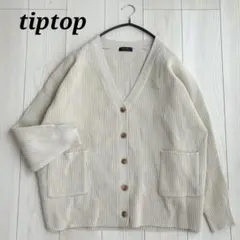 tiptop 팁 탑 V 넥 니트 카디건 아이보리 가을 겨울