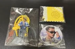三代目JSB ELLY 3連キーホルダー、缶バッジ2種セット、マルチクロス