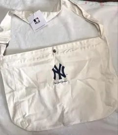 新品　MLBメジャーリーグベースボール　トート　ショルダーバッグNYロゴマーク