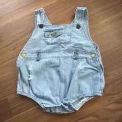 ベビー用 ダメージデニムサロペット