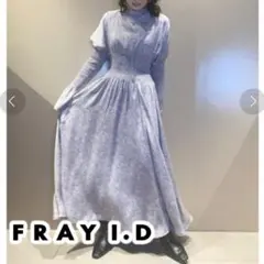 【FRAY I.D】小花柄 ウエストシャーリング ロング ワンピース