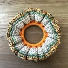ハンドメイド ボリュームたっぷり♩手編みシュシュ ヘアアクセサリー かぎ編み