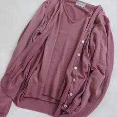 JOHN SMEDLEY 洗えるメリノウール アンサンブル ニット S 英国製