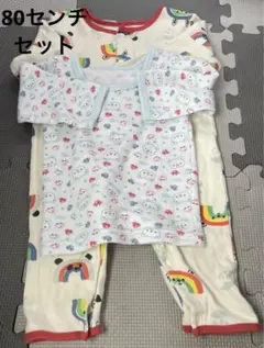ロンパース　長袖　薄手　シャツ　熊さん　動物園　80センチ　セット　美品　男の子