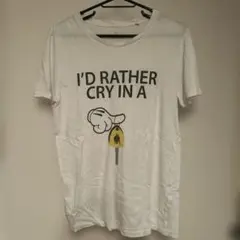 I'D RATHER CRY IN A Tシャツ ホワイト