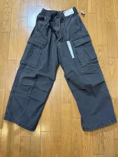 GU デニムスーパーワイドカーゴパンツ Sサイズ