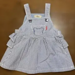 美品【ミキハウス】Hot Biscuits ジャンバースカート 80サイズ