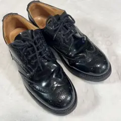Tricker's トリッカーズ エナメル ウィングチップ UK5 ブラックのサムネイル