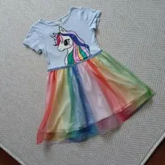 H&M ユニコーンプリント ワンピース 4-6歳