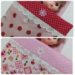 お布団セット　可愛いイチゴ&うさぎ♡くま　2組　メルちゃん　ソランちゃん