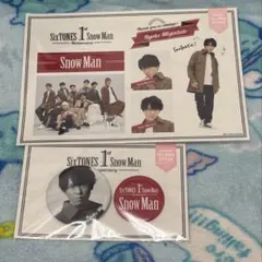 宮舘涼太 缶バッジ ステッカー 写真 カード セット