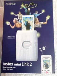 FUJIFILM instax mini Link 2 Clay White本体