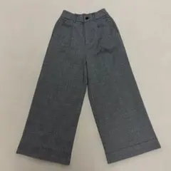 GLOBAL WORK タックワイドパンツ S グレンチェック