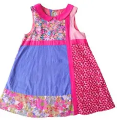 【センスオブワンダー/ワンピース 】110cm リバティ パッチワーク