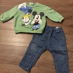 H&M スウェットデニムセット　Disney