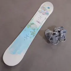 滑れる状態で発送 使用済み144cmスノーボード ビンディングと2点セット