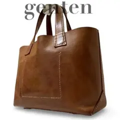 genten ゲンテン アマーノ M トートバッグ ブラウン　肩掛け　レザー　茶のサムネイル