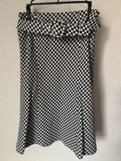千鳥格子柄Aラインスカート