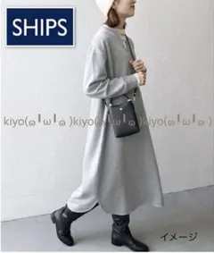 シップス USAコットン裏起毛ポケットスウェットワンピース 24AW