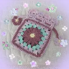 ♡ 花モチーフ 巾着袋 小物入れ ハンドメイド ♡