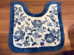 민턴 화사한 블루 플라워 패턴 화장실 매트 65cm x 65cm 중고