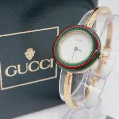 極美品 稼働 新品電池 GUCCI グッチ チェンジベゼル クォーツ ゴールド