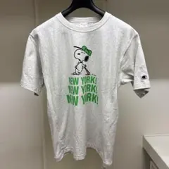 【美品】　チャンピオン　× スヌーピー　ニューヨーク ベースボール　Tシャツ