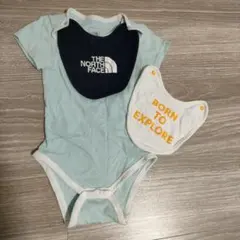 値下げ【B品】ベビー服　ロンパース　半袖　スタイ　ザノースフェイス