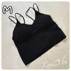 パッド入り　キャミソールM ブラックa