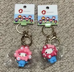 2個セット サンリオ ミャクミャク キーホルダー パステル マイメロディ キティ