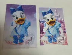 ディズニー　シー15周年限定　デイジー　ポストカード　クリアホルダーセット