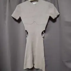 Darich ベージュ カットアウトミニワンピース 半袖