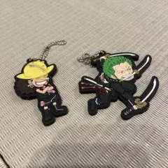 ONE PEICE 　ゾロ＆ウソップ　2セット　キーホルダー