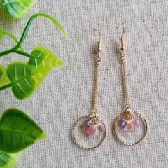 ゆらゆらピアス。:°ஐ♡*ピンク　No.357