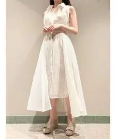 スナイデル　ワンピース　白　SNIDEL ロングワンピース