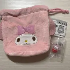 マイメロディセット　巾着　めじるしアクセサリー