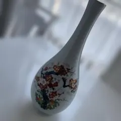 青い陶器製の花瓶　酒瓶　昭和レトロ