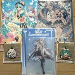 一番くじ 雪ミク 2026 J賞 ビッグアクスタ クリアポスター セット