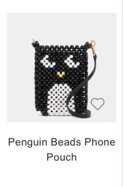 アニヤハインドマーチ　ペンギン　ビーズ　スマホショルダーバッグのサムネイル