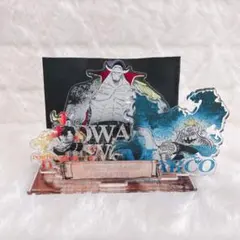 白ひげ&エース&マルコ　ワンピース　海賊旗アクリルスタンド ONE PIECE 海賊旗アクリルスタンド 白ひげ＆エース＆マルコ - メルカリ