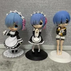 レム フィギュア 3体セット　Qposket リゼロ